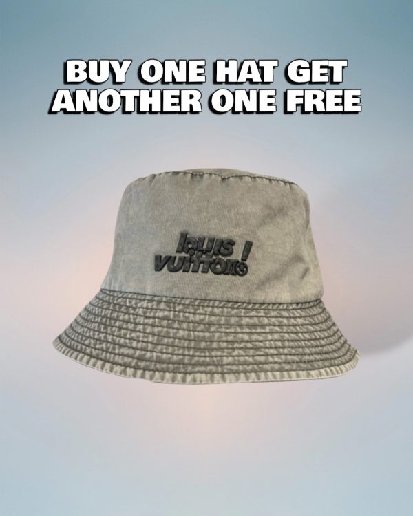 LV040 - Logo Cotton Bucket Hat Grey