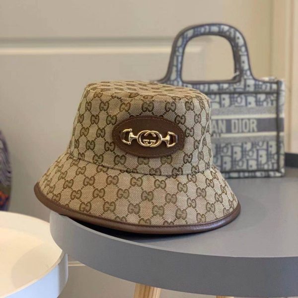 GC005 - Monogram Canvas Bucket Hat Brown - Image 9