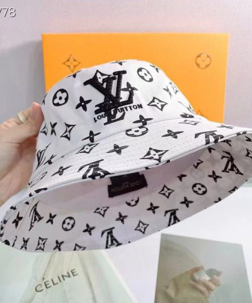 LV002 - Monogram Canvas Bucket Hat White