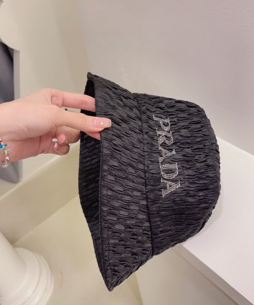 PR005 - Monogram Cotton Bucket Hat Black