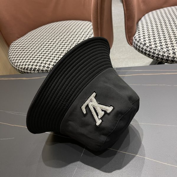 LV067 - Logo Canvas Bucket Hat Black - Image 7