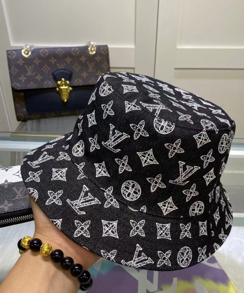 LV017 - Monogram Canvas Bucket Hat Black