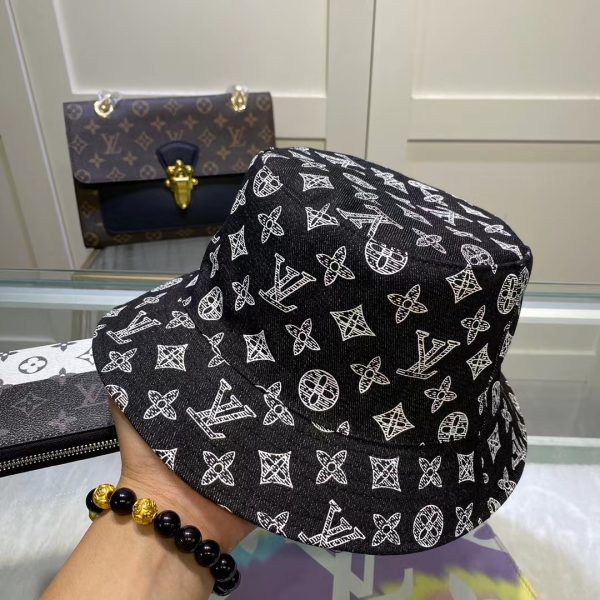 LV017 - Monogram Canvas Bucket Hat Black - Image 5
