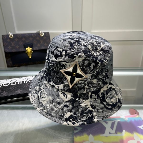 LV026 - Monogram Denim Bucket Hat Grey - Image 10