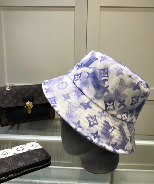 LV023 - Monogram Canvas Bucket Hat multi colour topi wanita - Purple