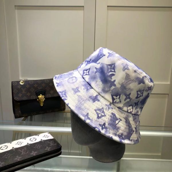 LV023 - Monogram Canvas Bucket Hat multi colour topi wanita - Purple - Image 8