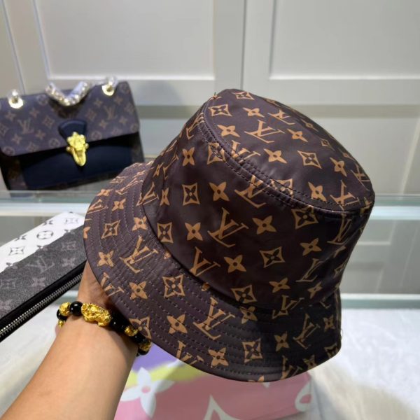LV006 - Monogram Canvas Bucket Hat Brown - Image 6