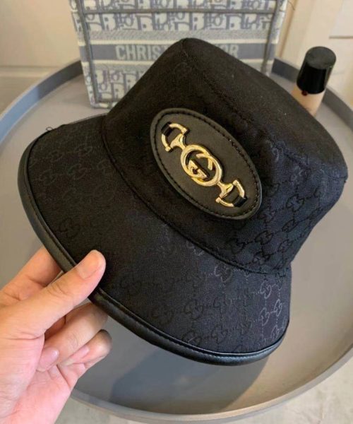 GC004 - Monogram Canvas Bucket Hat Black