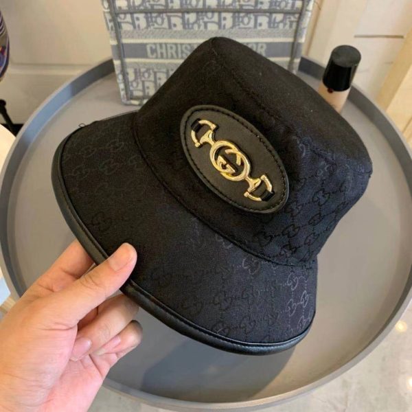 GC004 - Monogram Canvas Bucket Hat Black - Image 11