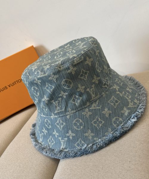 LV075 - Monogram Denim Bucket Hat Blue