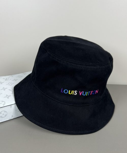 LV057 - Logo Cotton Bucket Hat Black Reversible