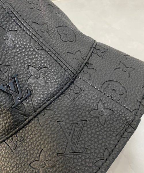 LV028 - Leather Bucket Hat Black