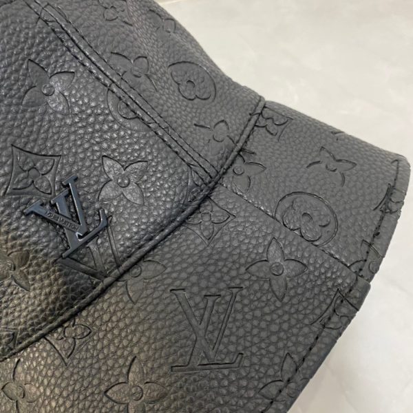 LV028 - Leather Bucket Hat Black - Image 7