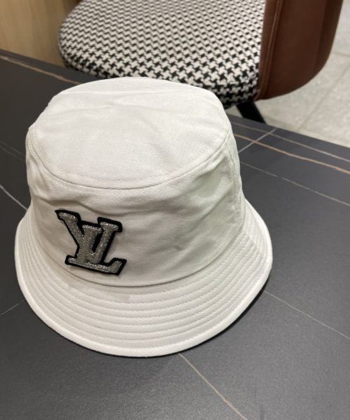LV069 - Logo Canvas Bucket Hat White