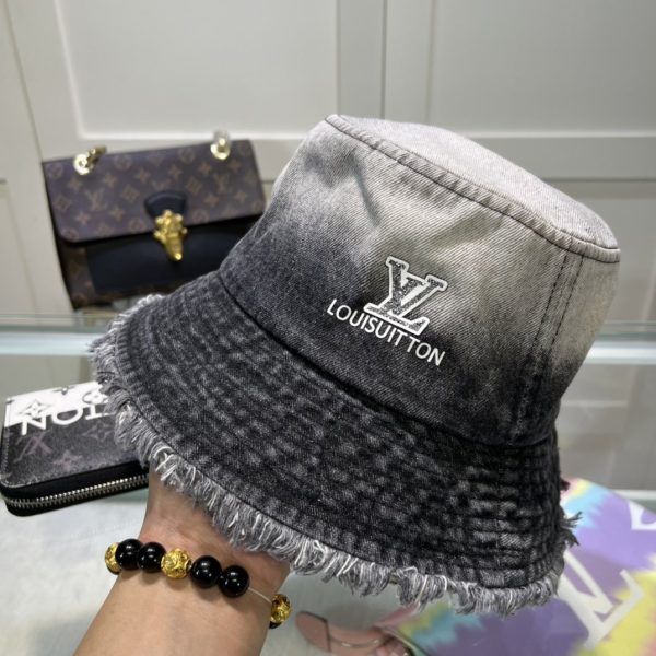 LV036 - Monogram Cotton Bucket Hat Black - Image 6