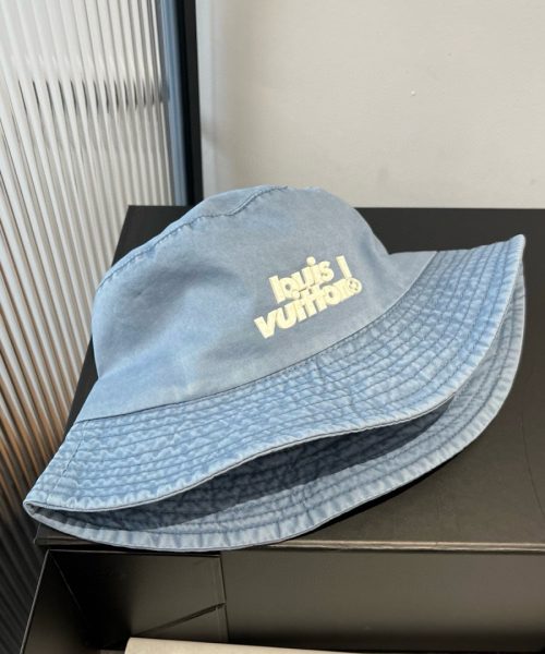 LV041 - Logo Cotton Bucket Hat Blue