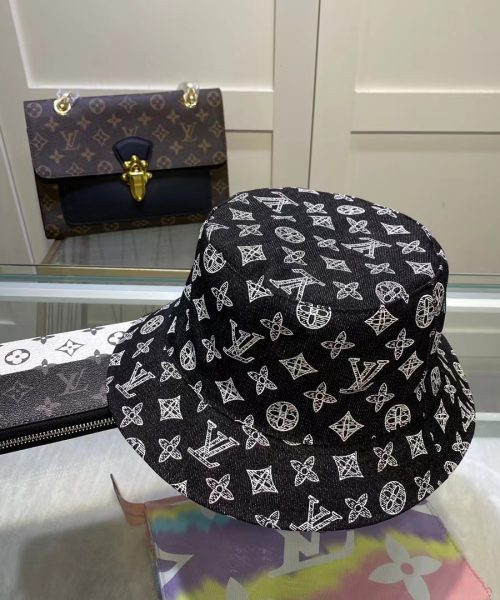 LV017 - Monogram Canvas Bucket Hat Black