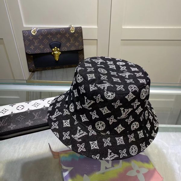 LV017 - Monogram Canvas Bucket Hat Black - Image 8
