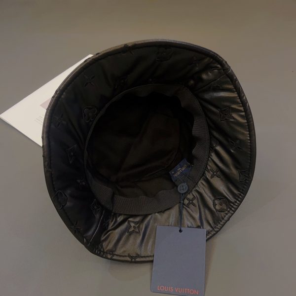 LV027 - Leather Bucket Hat Black - Image 10