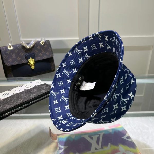 LV008 - Monogram Canvas Bucket Hat Blue - Image 6