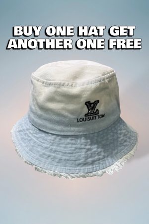 LV034 - Monogram Cotton Bucket Hat White