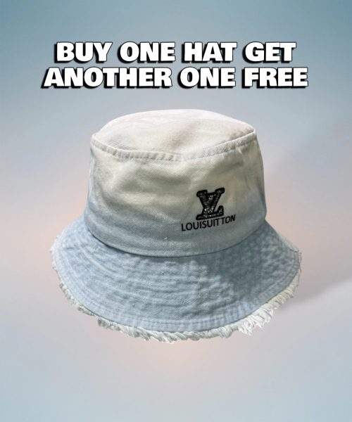 LV034 - Monogram Cotton Bucket Hat White