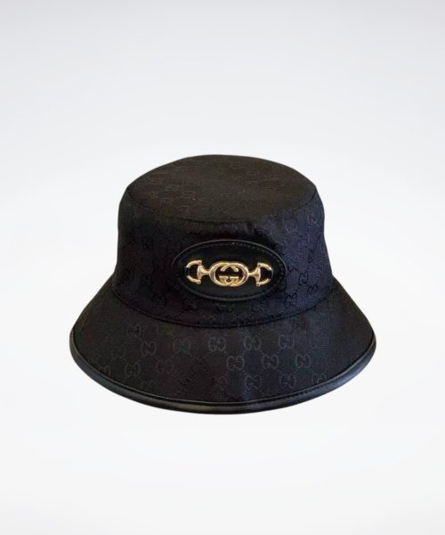GC004 - Monogram Canvas Bucket Hat Black