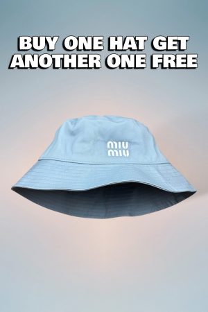 MM006 - Monogram Canvas Bucket Hat Light Blue