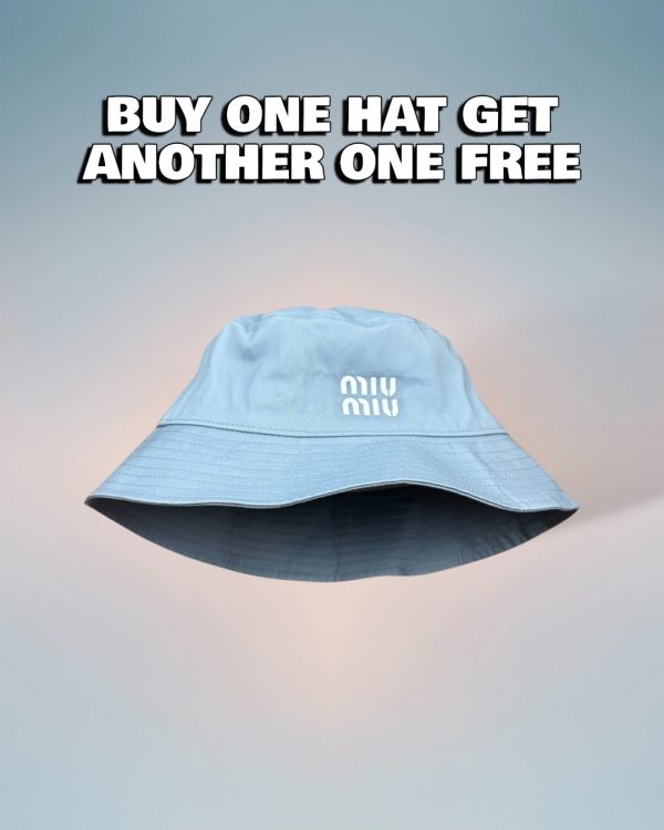 MM006 - Monogram Canvas Bucket Hat Light Blue