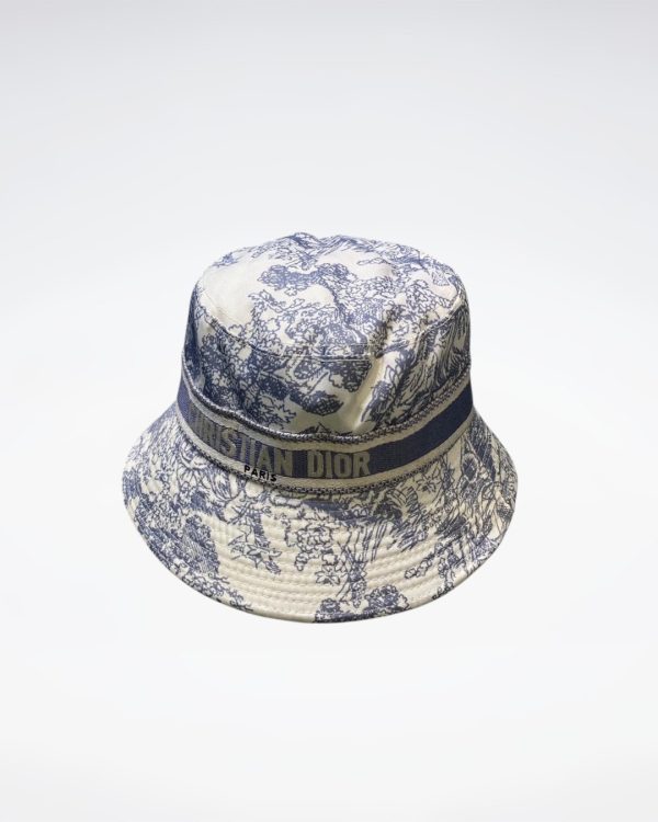 DO002 - Monogram Canvas Bucket Hat Light Ink Blue - Image 2