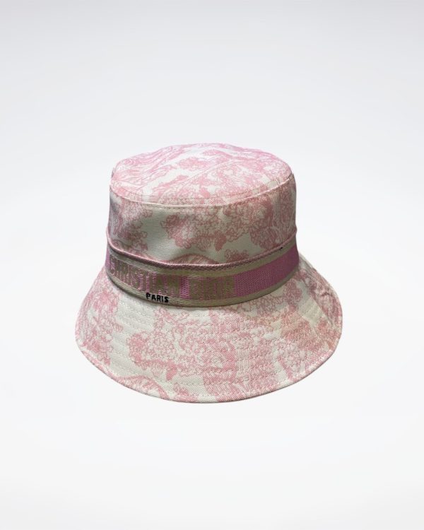 DO005 - Monogram Canvas Bucket Hat Pink - Image 2