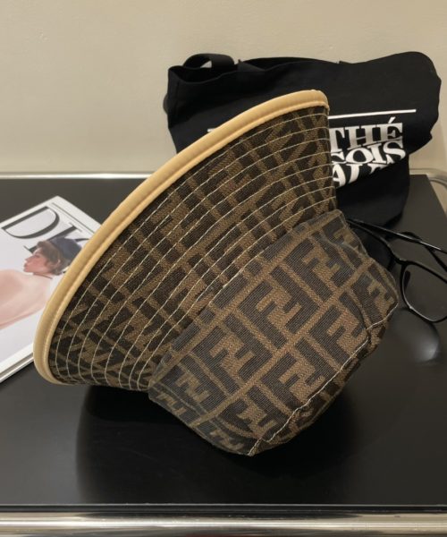 FD002 - Monogram Canvas Bucket Hat Line Brown