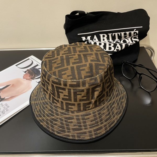 FD001 - Monogram Canvas Bucket Hat Line Black - Image 3