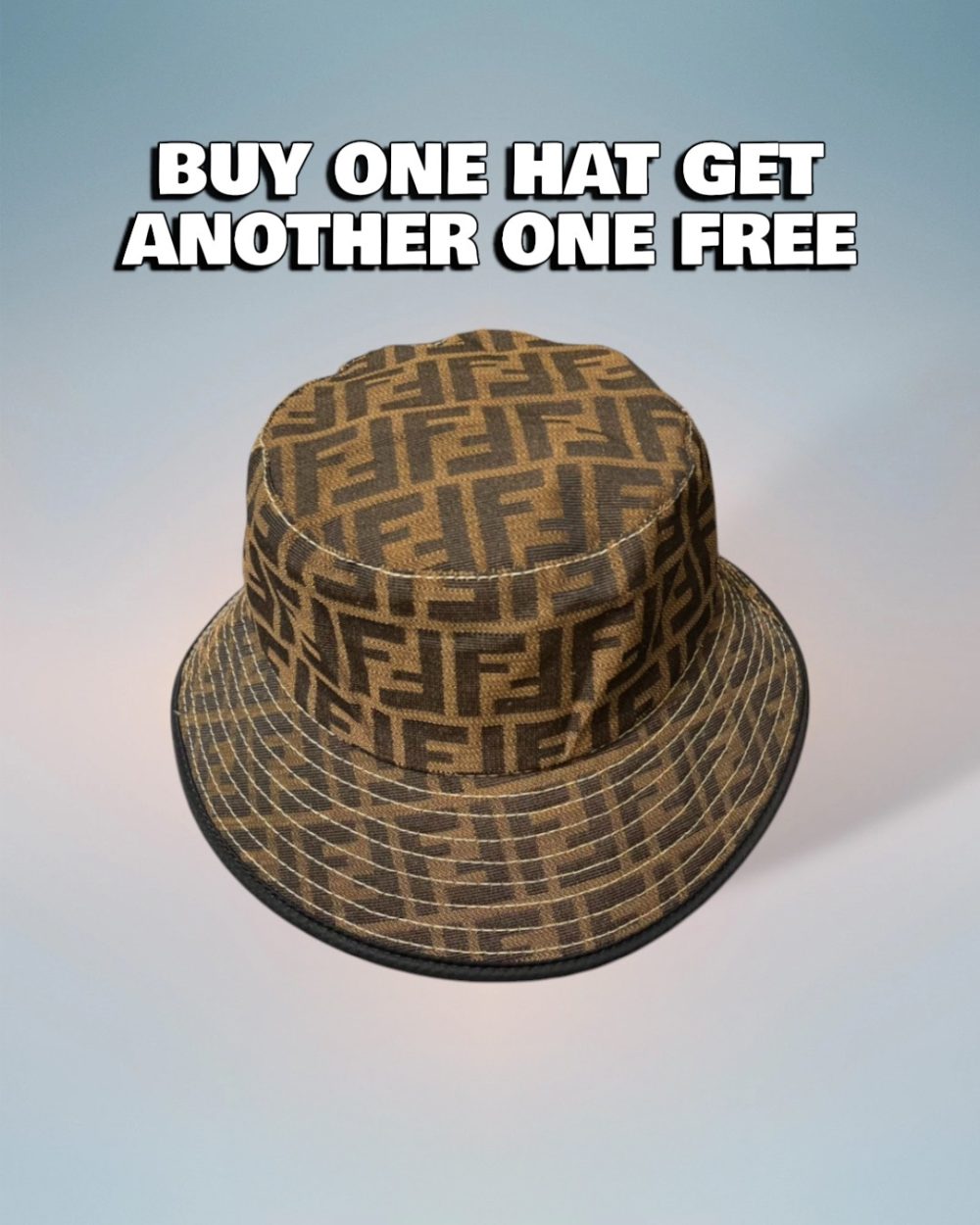 FD001 - Monogram Canvas Bucket Hat Line Black