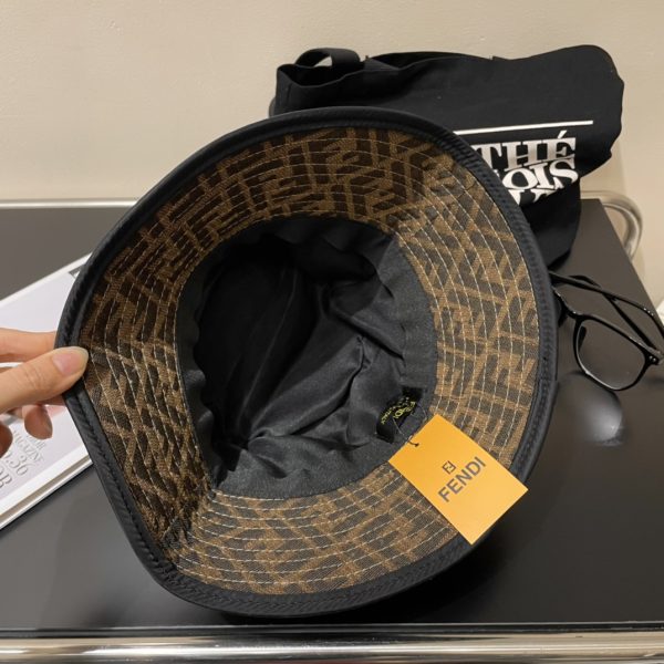 FD001 - Monogram Canvas Bucket Hat Line Black - Image 7