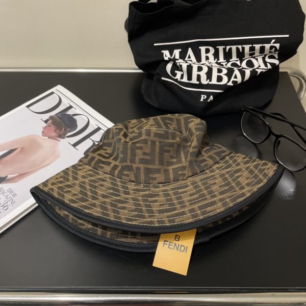 FD001 - Monogram Canvas Bucket Hat Line Black - Image 6