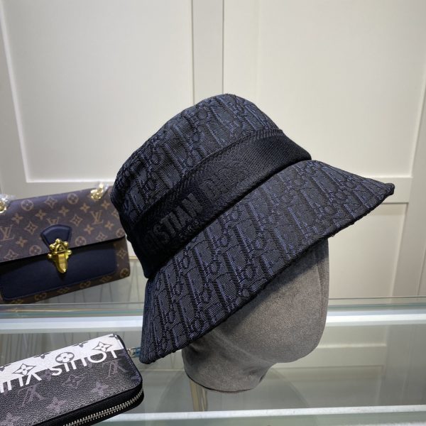 DO001 - Monogram Canvas Bucket Hat Black - Image 3