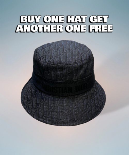 DO001 - Monogram Canvas Bucket Hat Black