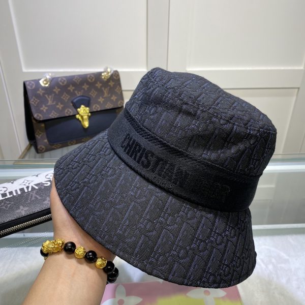 DO001 - Monogram Canvas Bucket Hat Black - Image 8