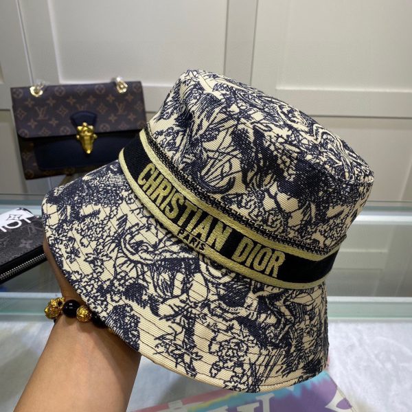 DO004 - Monogram Canvas Bucket Hat Black - Image 3