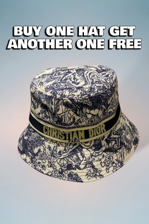 DO004 - Monogram Canvas Bucket Hat Black