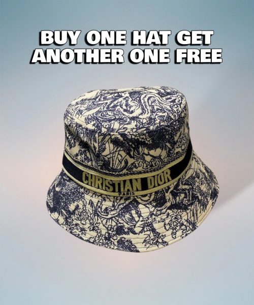 DO004 - Monogram Canvas Bucket Hat Black