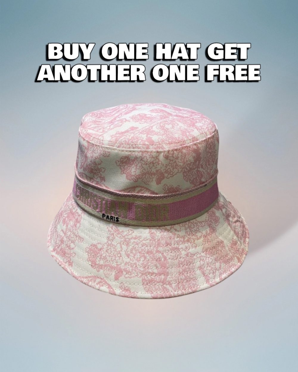 DO005 - Monogram Canvas Bucket Hat Pink