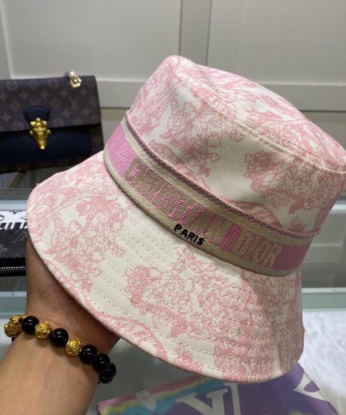 DO005 - Monogram Canvas Bucket Hat Pink