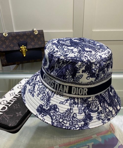 DO003 - Monogram Canvas Bucket Hat Ink Blue