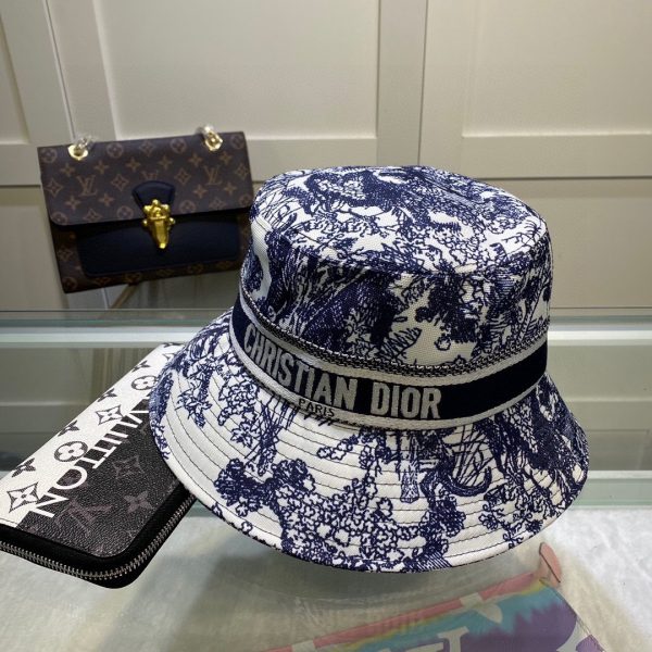 DO003 - Monogram Canvas Bucket Hat Ink Blue - Image 3
