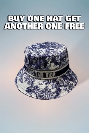 DO003 - Monogram Canvas Bucket Hat Ink Blue