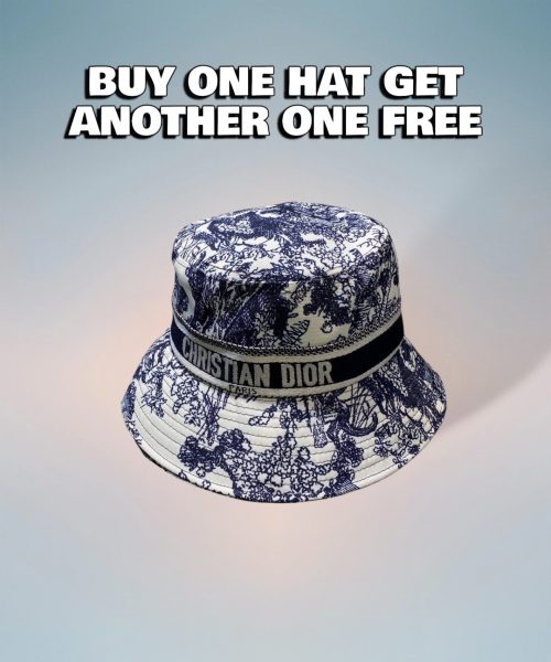 DO003 - Monogram Canvas Bucket Hat Ink Blue