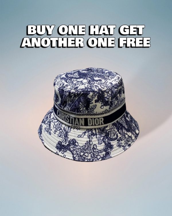 DO003 - Monogram Canvas Bucket Hat Ink Blue