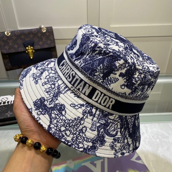 DO003 - Monogram Canvas Bucket Hat Ink Blue - Image 4